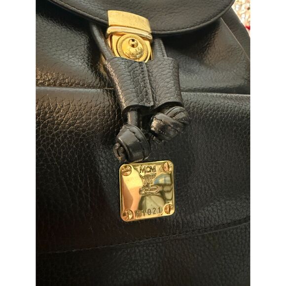 EUC MCM Leather Backpack in Black main image 9